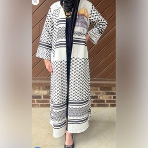Open Kufya Cardigan dress palestine